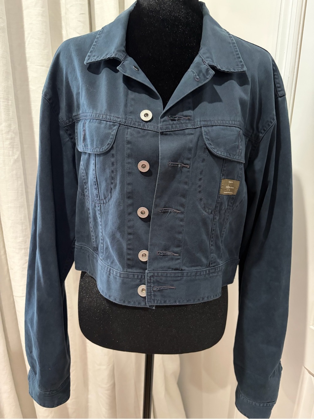 Calvin Klein Blue Cropped Jean Jacket